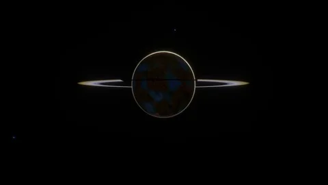 Exoplanet with ring Stock Footage 83236277