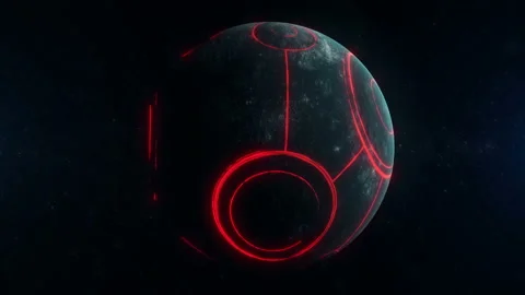 Exoplanet rotate in deep space. Stock Footage 104127771