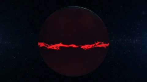 Exoplanet rotate in deep space. Stock Footage 104127902