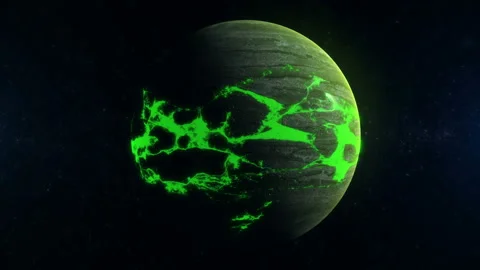 Exoplanet rotate in deep space. Stock Footage 104128478