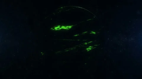 Exoplanet rotate in deep space. Stock Footage 104128504