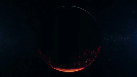 Exoplanet rotate in deep space. Stock Footage 104128704