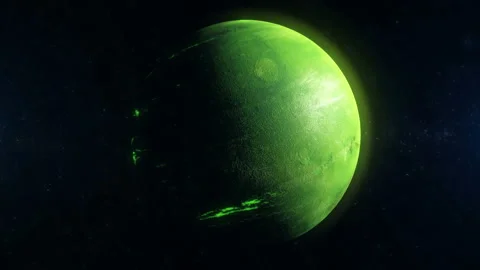 Exoplanet rotate in deep space. Stock Footage 104128722