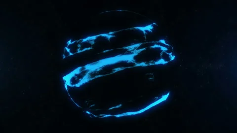 Exoplanet rotate in deep space. Stock Footage 104128885