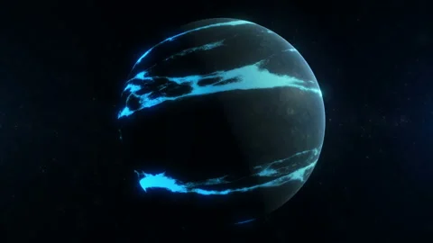 Exoplanet rotate in deep space. Stock-Footage 104129090