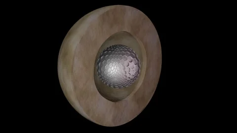 Exoplanet with solid metal core. 3d animation render Stock Footage 312353812