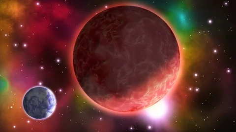 Exoplanet space scene. Loop. Stock Footage 89862727