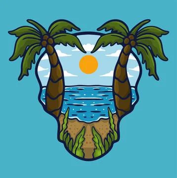 EXOPLORE THE SUMMER Stock Illustration