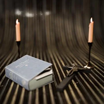 Exorcist's religious objects Stock Illustration