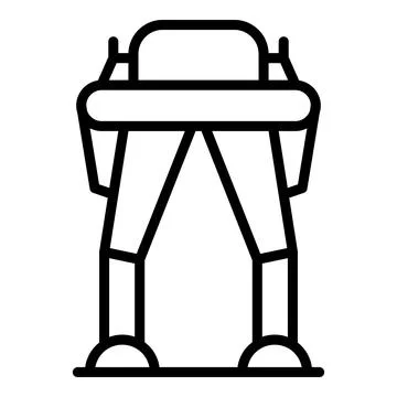 Exoskeleton back icon outline vector. Robot suit Illustrazione stock
