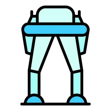 Exoskeleton back icon vector flat Illustrazione stock