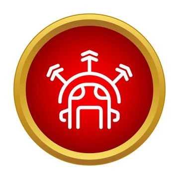 Exoskeleton enhancing human body capacity interface icon Illustrazione stock