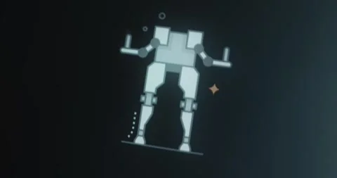 Exoskeleton, external support structure enhancing human physical capabilities Stock Footage 314730419