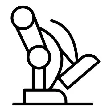 Exoskeleton foot icon outline vector. Robot suit man Illustrazione stock