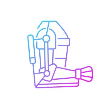 Exoskeleton gradient linear vector icon Illustrazione stock