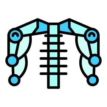 Exoskeleton hand icon vector flat Stock Illustration