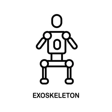 Exoskeleton icon. Exoskeleton linear symbol design from Future technology Stock Illustration