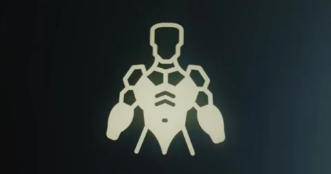 Exoskeleton icon, external support structure Stock Footage 314730512