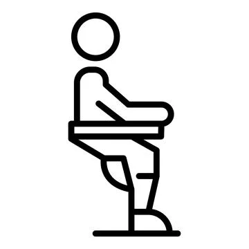 Exoskeleton icon outline vector. Robot suit Stock Illustration