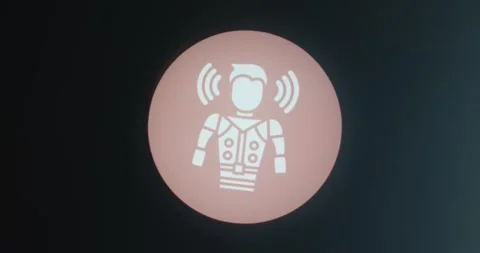 Exoskeleton icon, support to augment human capabilities Video stock 314730622