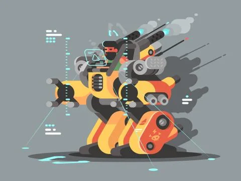 Exoskeleton innovative robot Stock Illustration