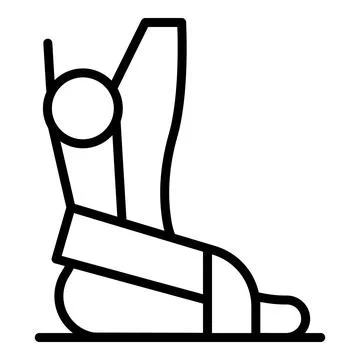 Exoskeleton leg icon outline vector. Robot man Illustrazione stock
