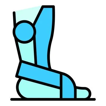 Exoskeleton leg icon vector flat Stock Illustration