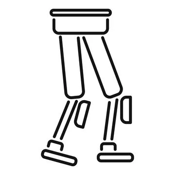 Exoskeleton legs walking forward line icon 스톡 일러스트