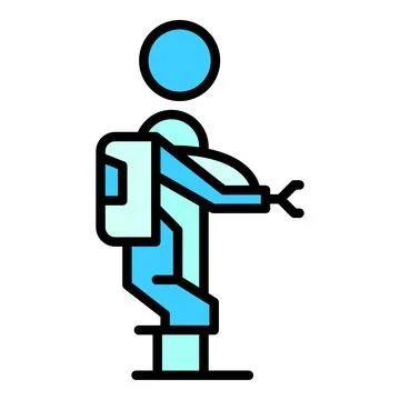 Exoskeleton man icon vector flat Illustrazione stock