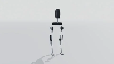 Exoskeleton robotics 3d loop white background 3D animation seamless loop Vídeos de archivo 341851365