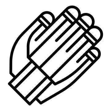 Exosuit hand icon outline vector. Robot suit Illustrazione stock