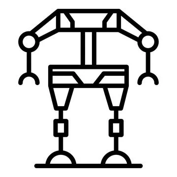 Exosuit icon outline vector. Exoskeleton suit Stock Illustration