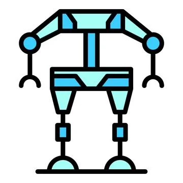 Exosuit icon vector flat Illustrazione stock
