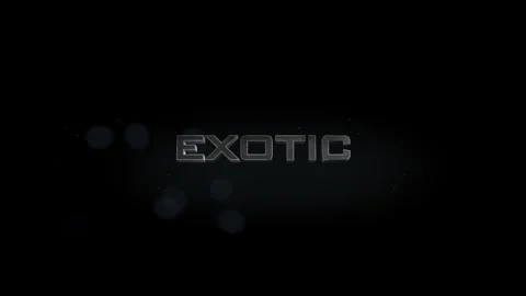 Exotic 3D title metal text on black alpha channel background Stock Footage 256456825