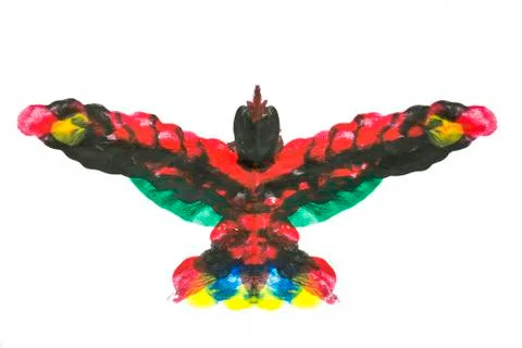 Exotic acrylic bird Stock Illustration