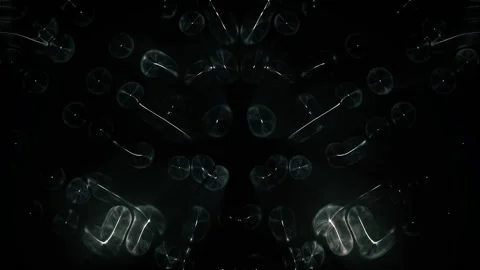 Exotic and unknown fluid abstract, alien background motion Stock Footage 198314699