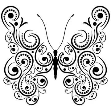 Exotic butterfly. Stock Illustration