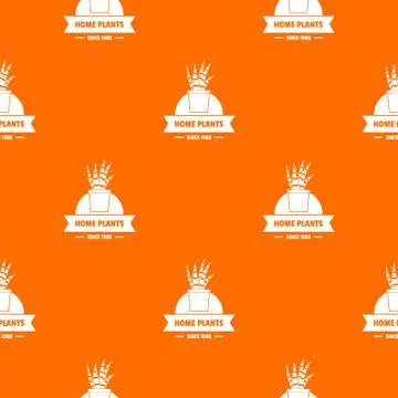 Exotic cactus pattern vector orange イラスト素材