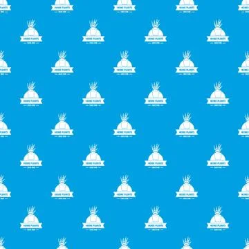 Exotic cactus pattern vector seamless blue Illustrazione stock