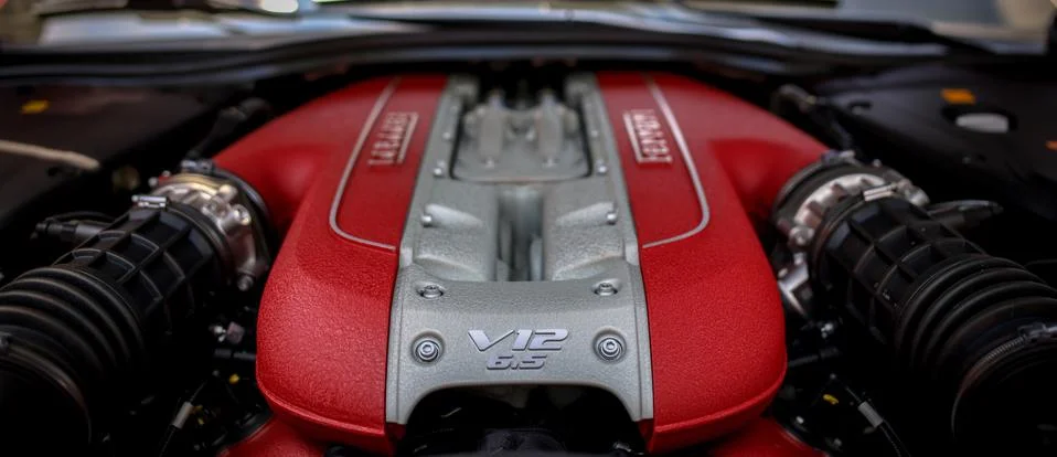 Exotic Car Engine Stock Photos
