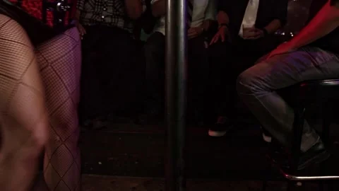 Exotic dancer performing at local club Stock Footage 300114360
