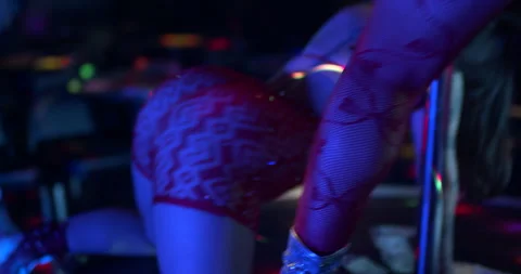 Exotic Dancer in Slow Motion Close Up Stripper Dancing Latina Model Stock Footage 278189006