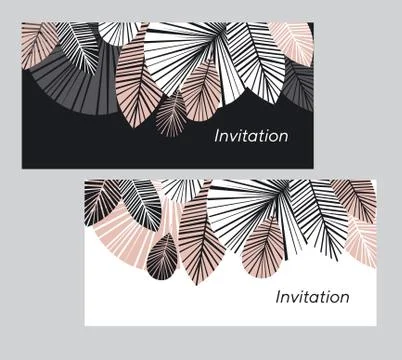 Exotic eaves seamless pattern for header, card Stock Illustration