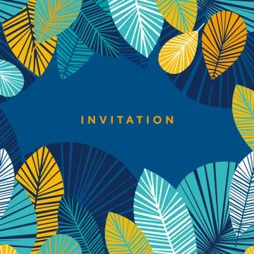 Exotic eaves seamless pattern for header, card Stock Illustration