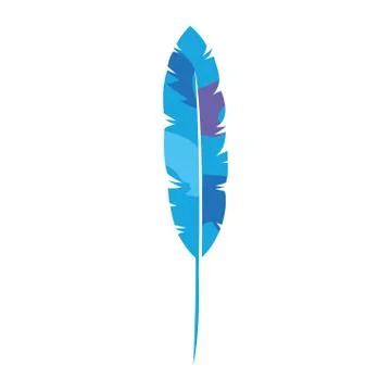 Exotic feather bird isolated icon 库存插图