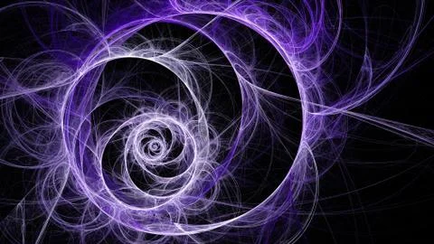 Exotic flower. Space spiral of time. Stock Illustration