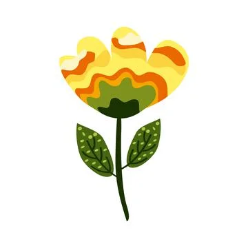 Exotic flower yellow Ilustración de archivo