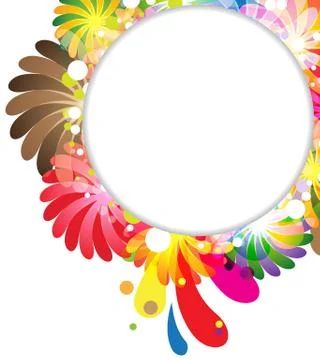 Exotic flowers composition Stock Illustration