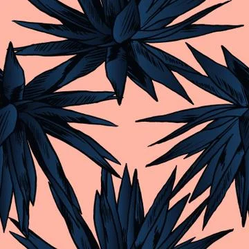 Exotic flowers set. Botanical vector vintage illustration Stock Illustration