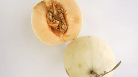 Exotic fruit melon close-up. 스톡 동영상 121401137